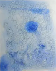 Lee Mullican, Untitled (The New, The Possible), 1998, oil, pencil and conté crayon on paper