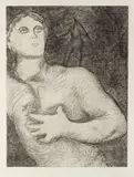 Sandro Chia, Boy and His Double, 1983, Softground etching with drypoint on wove paper