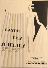 Rayon des Soieries, Opera Bouffe En Un Acte by Maurice Dufrène, 1930, Color lithographic poster, offered Jun 2013