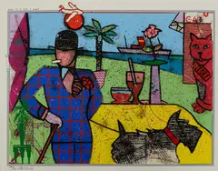 Richard Marshall Merkin, was it a cat I saw?, 1984, Color screenprint on wove paper