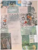 Robert Rauschenberg, Deposit, from America: The Third Century, 1975, Offset lithograph with pochoir in colors on wove paper