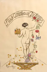 Suzanne Valadon, L'Aide Amicale aux Artistes, 1927, Color lithographic poster on canvas