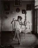Ernest James Bellocq, Storyville Portrait, Nude #10, New Orleans, 1911-13, Mammoth three gold-toned gelatin silver printing-out paper