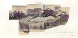 Peter Arthur Hutchinson, Alps Conditional, from Mountain Grammar Series, 1984, Chromogenic prints with mixed media and handwritten text on two sheets of wove paper