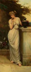 William Oliver, On the terrace, oil on canvas