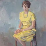 Si Chen Yuan, Portrait of P. Johnson, oil on canvas