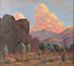 John Henry Ramm, Andreas Canyon, 1919, oil on canvas