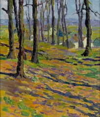 View through the Trees by Sara Kolb Danner, oil on canvas, offered Apr 2013