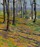 Sara Kolb Danner, View through the Trees, oil on canvas