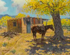 Spanish Autumn by Joe Beeler, oil on canvas, sold Apr 2013