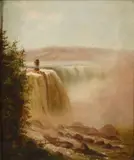 American School, 19th Century, Untitled (Niagara Falls), oil on canvas