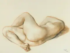 Francisco Zúñiga, Desnudo, 1972, sanguine and charcoal on paper