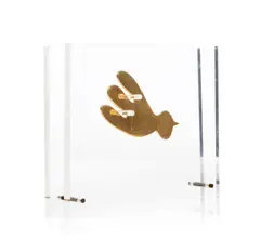 Hans, Figure of a Bird, bronze and plexiglass