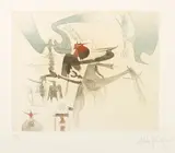 Wifredo Lam, Untitled, from XXe Siècle (T./R. 7906), 1979, Etching and aquatint in colors on wove paper