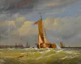 Dutch School, Shipping off the coast; together with a painting of a similar subject (a pair), first indistinctly signed and dated Willem Ko[...] 1871' (lower left)