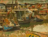 François Gall, Honfleur, oil on panel