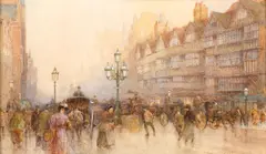 Percy Robertson, High Holborn, London, watercolor on paper