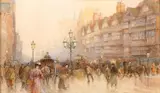 Percy Robertson, High Holborn, London, watercolor on paper