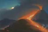Neapolitan School, The eruption of Mt. Vesuvius (a group of five)