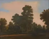 Miguel Oropeza, A wooded landscape, oil on canvas