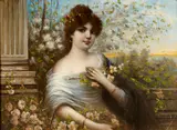 Charles-Amable Lenoir, An elegant beauty, oil on canvas