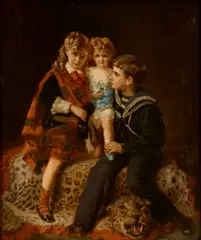 Henry Guillaume Schlesinger, Les enfants, oil on canvas