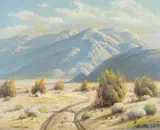 Paul A. Grimm, Desert road, oil on canvas