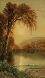 Edmund Darch Lewis, A wooded river scene