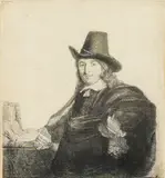 Jan Asselyn, Painter (B., Holl. 277; H. 277) by Rembrandt Harmensz van Rijn, c. 1647, Etching and drypoint, watermark Seven Provinces (A. & F. 34), a Basan impression, Boon's third (final) state, sold Jan 2013