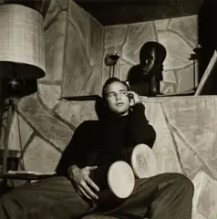 Marlon Brando at Home, 1955/1976 by Sid Avery, Gelatin silver print, sold Jan 2013