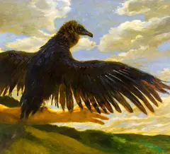 Me and My Vulture by Jamie Wyeth, 1994, oil on panel, offered Oct 2012