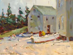 Fish Beach by Don Stone, oil on canvasboard, sold Oct 2012