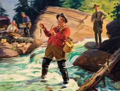 Henry, Dave and the Warden, oil on canvas