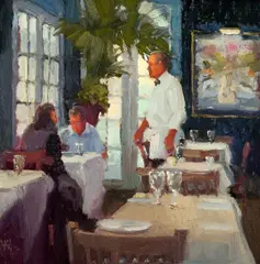 Ken Auster, Hope Everything is OK?, oil on canvas