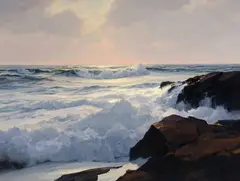 Michael B. Karas, Great Seas, oil on panel