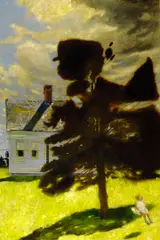 Jamie Wyeth, Julia on the Swing, 1999, oil on canvas