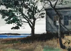 John W. McCoy, Maine in Summer, watercolor on paper