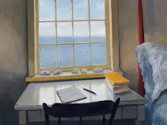 Anna Brelsford McCoy, Writing Table, 2001, oil on canvas