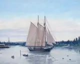 Charles F. Kenney, A Maine Lumber Schooner, oil on canvas