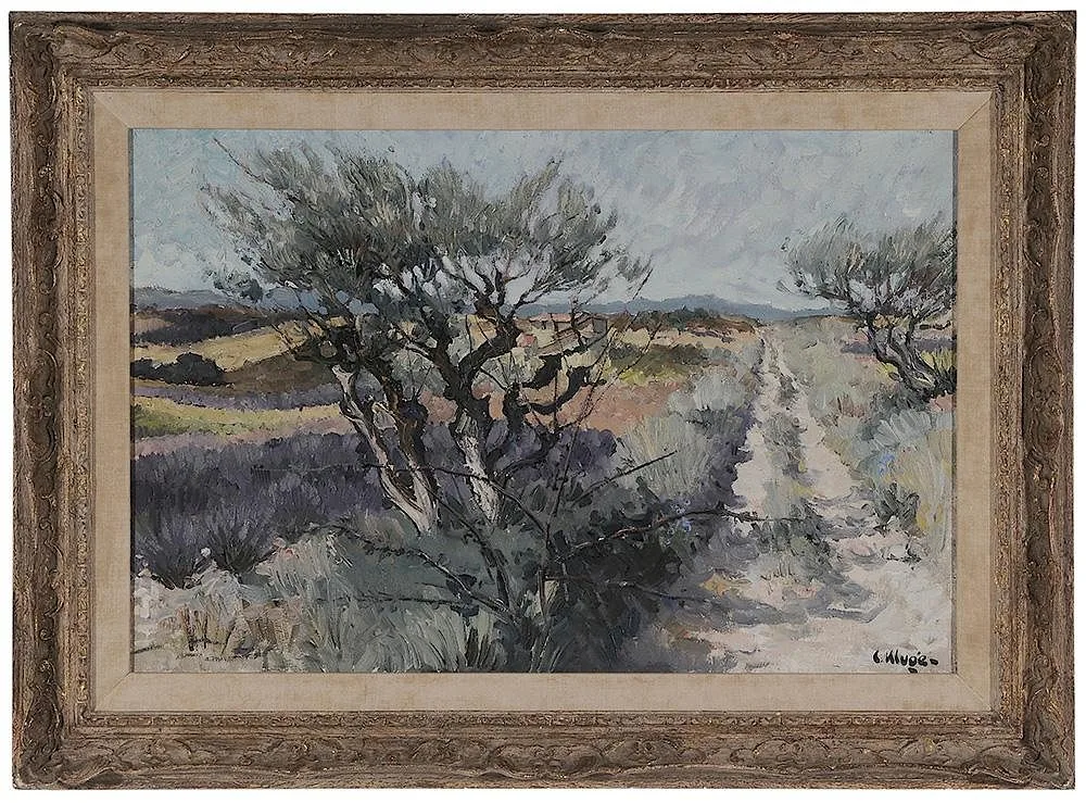 Constantine Klug, [Un Olivier dans la lavande,] signed lower right "C. Klug, oil on canvas