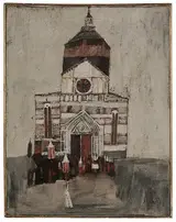 Nicola Simbari, Procession Leaving the Church