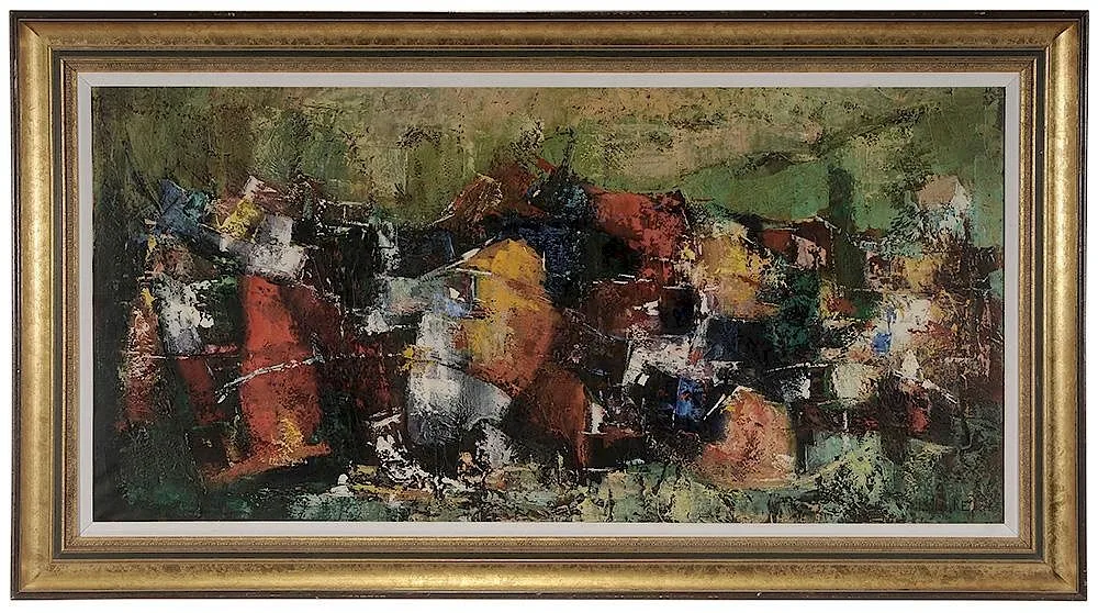 Jose Salazar, The Struggle, oil on canvas