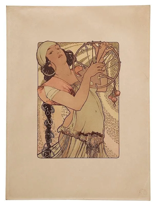 [Salomé] by Alphonse Mucha, 1897, color lithograph on paper, sold Nov 2015