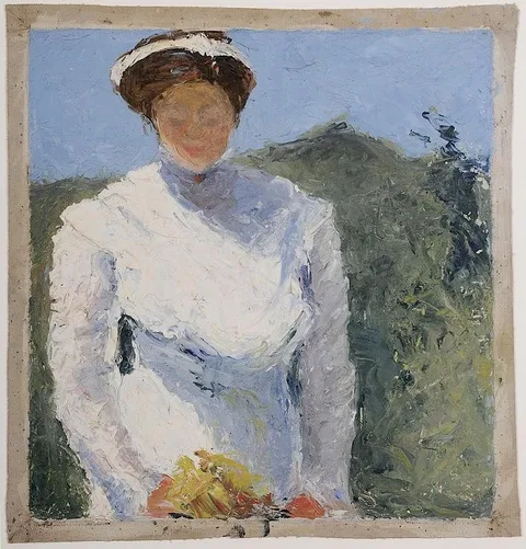 Adelaide Mahan, Woman in White, oil on canvas