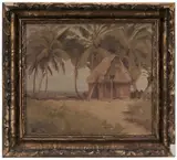 Adelaide Mahan, Plantation with Hut and Palms