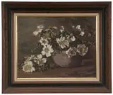 Adelaide Mahan, Cherokee Roses in Earthenware Bowl