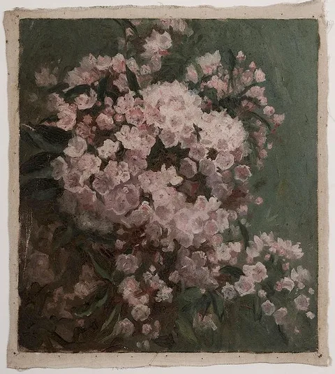 Adelaide Mahan, Bouquet of Mountain Laurel, oil on canvas
