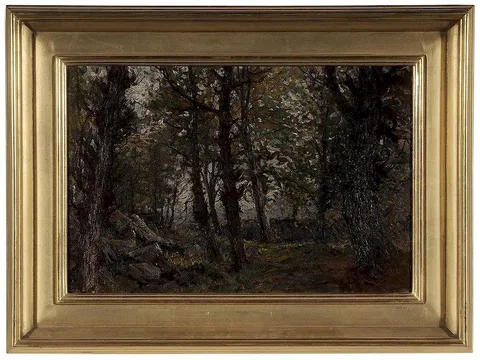 Hal Robinson, Woodland Landscape, oil on canvas