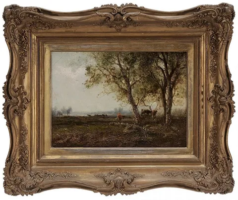 Patrick Vincent Berry, Pastoral Landscape with Cows, oil on canvas
