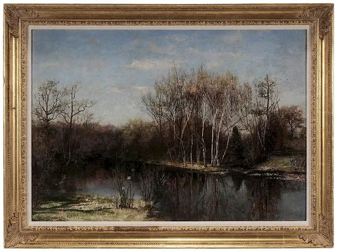 Robert Ward Van Boskerck, Pond Reflection, 1883, oil on canvas